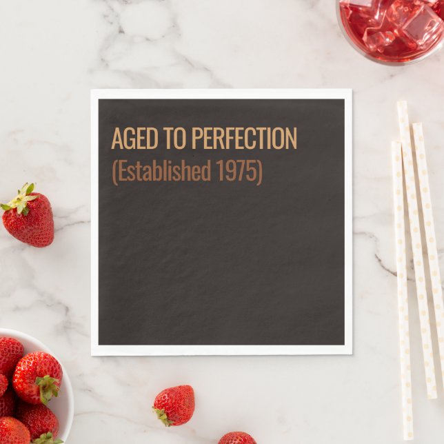 Serviette En Papier Aged to Perfection | Whisky Birthday (En situation)