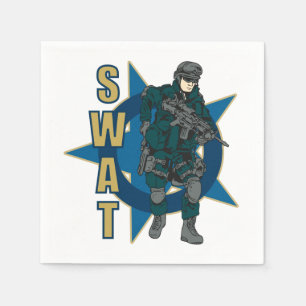 Serviette En Papier Agent de police SWAT