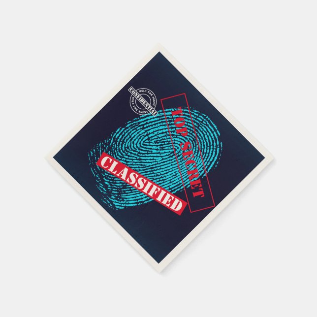 Serviette En Papier Agent secret Détective Spy Mystery Party (Coin)