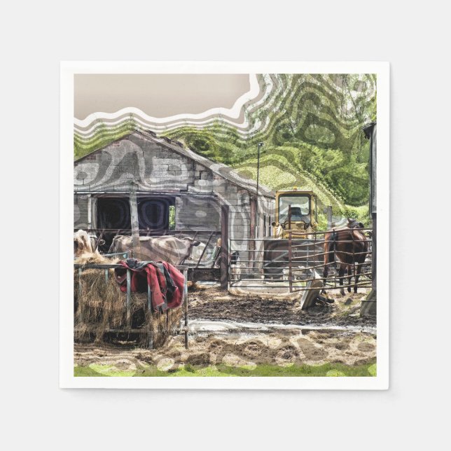 SERVIETTE EN PAPIER AGRICULTURE (Devant)