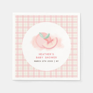 Serviette En Papier Agritourisme rose En vichy Baby shower de pêche