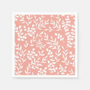 Serviette En Papier Agritourisme simple motif floral rose