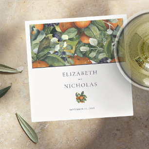 Serviette En Papier Agrumes   Mariage botanique