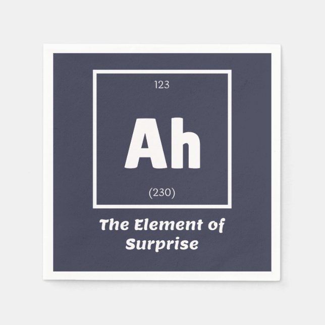 Serviette En Papier Ah Element of Surprise Chimie Science drôle (Devant)