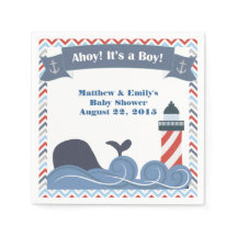 Ahoy C'est un garçon Nautique Baby shower Papier s