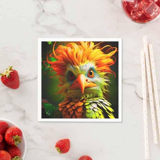 Serviette En Papier Ai Bird (En situation)