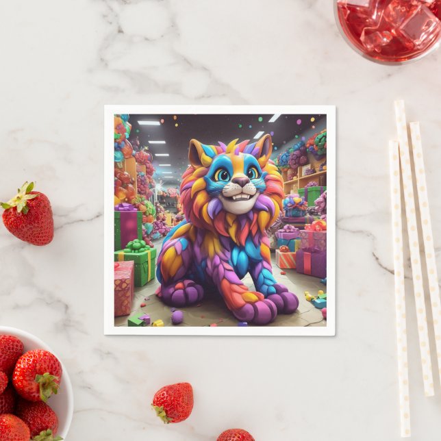 Serviette En Papier Ai Cat (En situation)