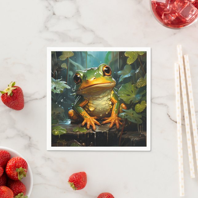 Serviette En Papier Ai Frog (En situation)