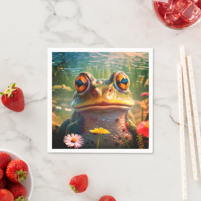 Serviette En Papier Ai Frog (En situation)