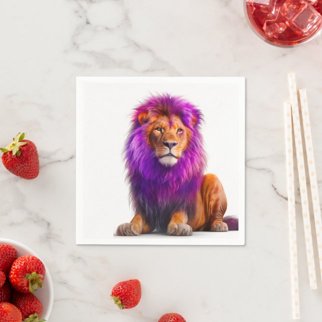 Serviette En Papier Ai Lion (En situation)