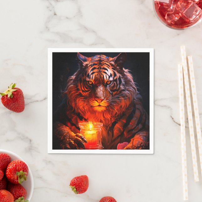 Serviette En Papier Ai Tiger (En situation)
