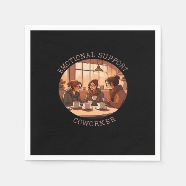 Serviette En Papier Aide émotionnelle Coworker Motivational Office Com (Devant)
