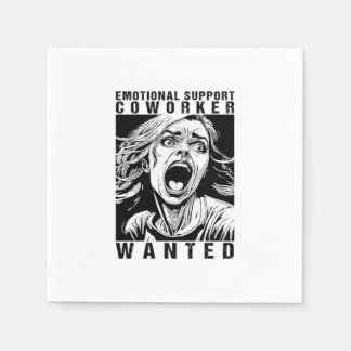 Serviette En Papier Aide émotionnelle Coworker Recherché Funny Office