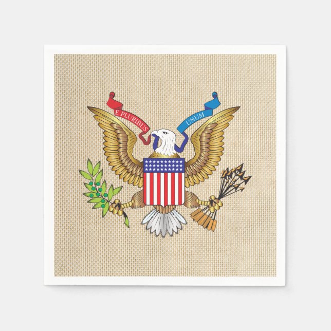Serviette En Papier aigle américain (Devant)