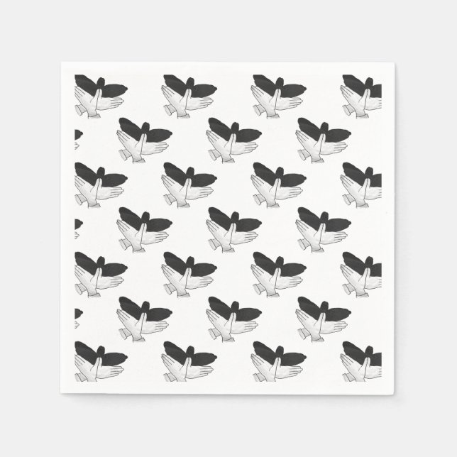 Serviette En Papier Aigle de silhouette (Devant)