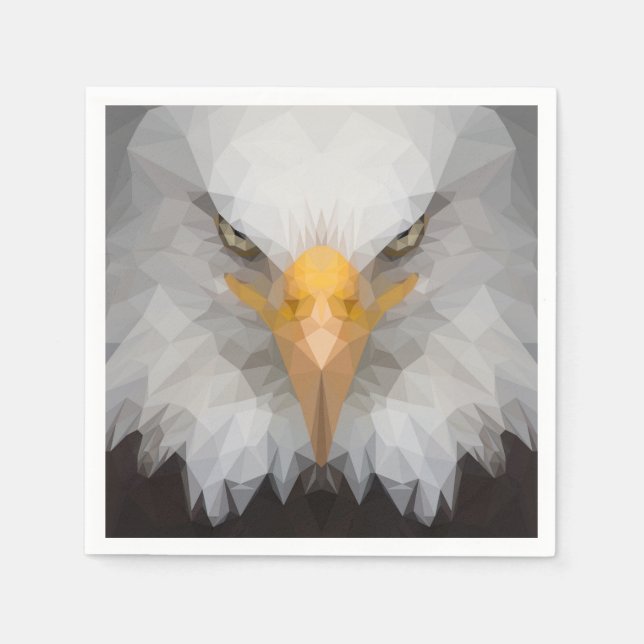 Serviette En Papier Aigle géométrique (Devant)