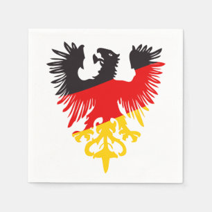 Serviette En Papier Aigle noir allemand