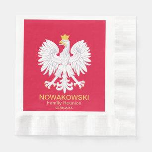 Serviette En Papier Aigle polonaise 🦅 Polski Pologne Crête rouge