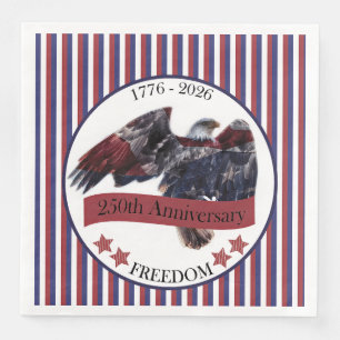 Serviette En Papier Aigle rayé du 250e anniversaire
