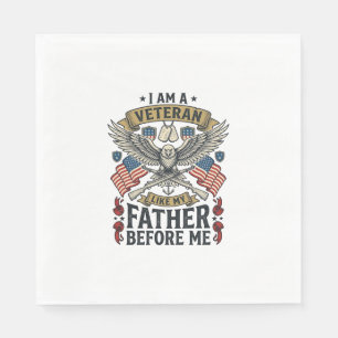 Serviette En Papier Aigle vétéran comme mon père avant moi