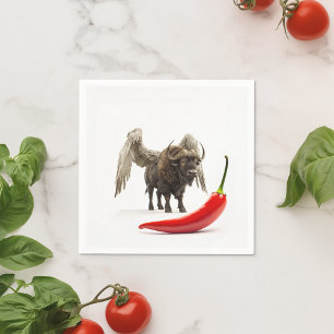 Serviette En Papier Ailes de buffle avec poivron chili