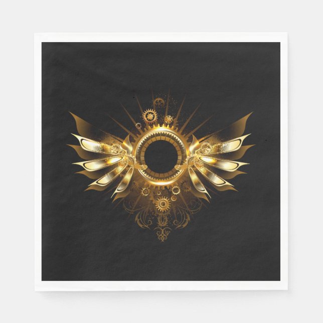 Serviette En Papier Ailes de Steampunk (Devant)