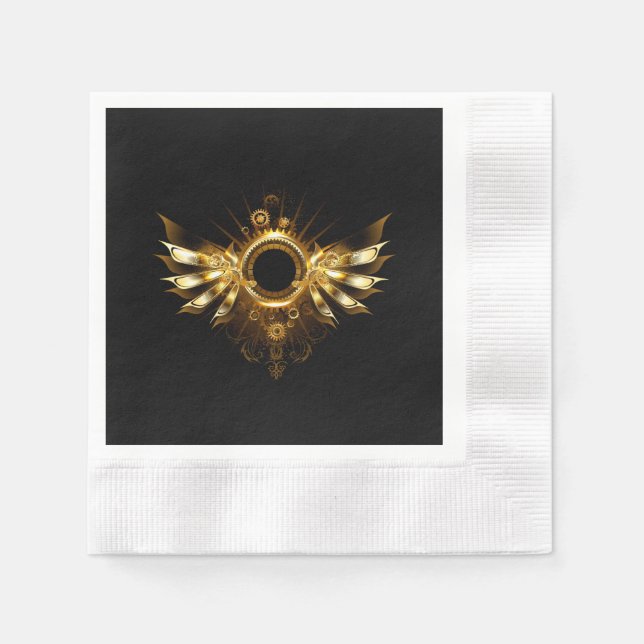 Serviette En Papier Ailes de Steampunk (Devant)