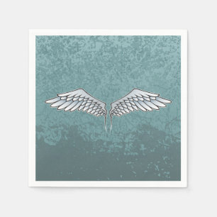 Serviette En Papier Ailes gris-bleu