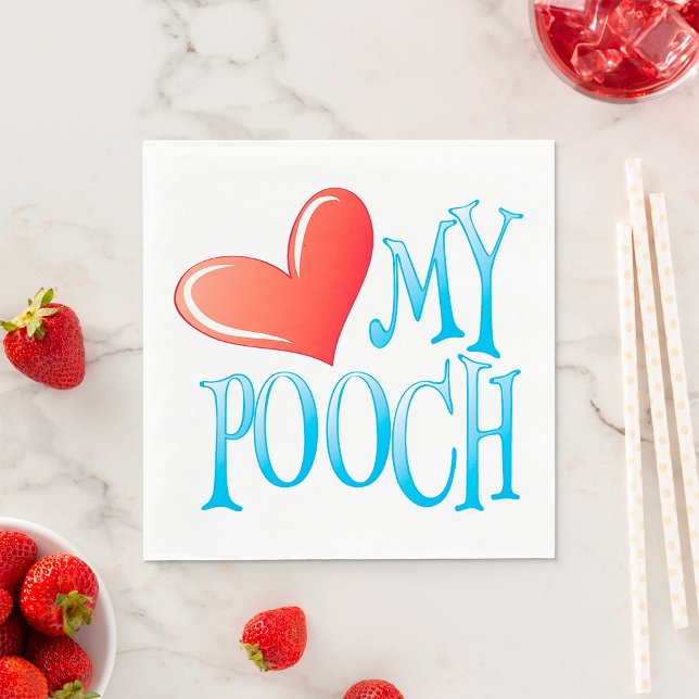 Serviette En Papier Aime mon toutou (Créateur téléchargé)
