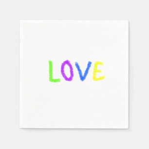 Serviette En Papier Aimer fierté arc en ciel aquarelle LGBTQ Juin mode