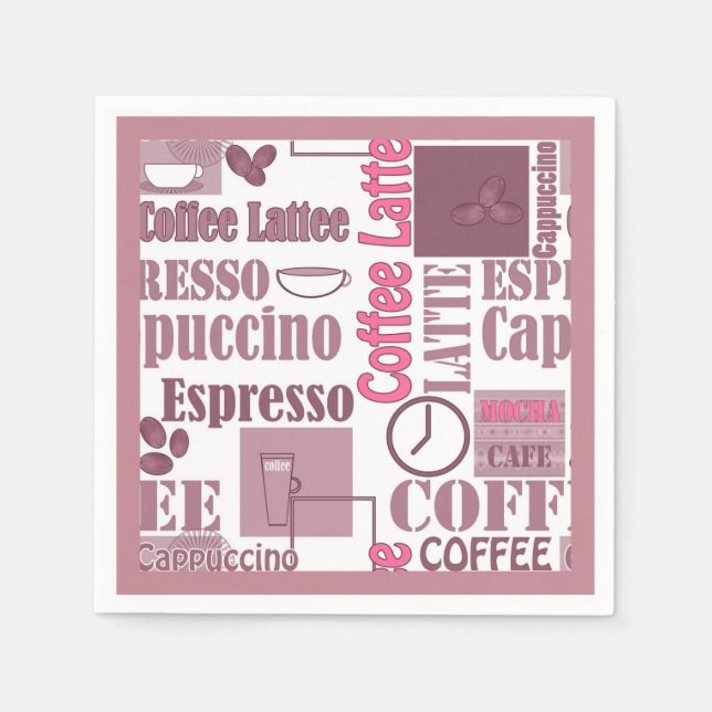 Serviette En Papier Aimer le café (Devant)