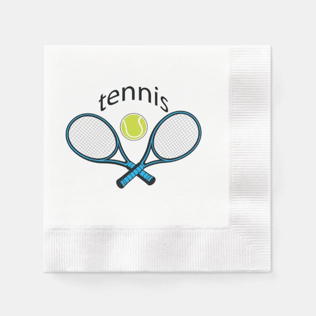 Serviette En Papier Aimer le tennis (Devant)