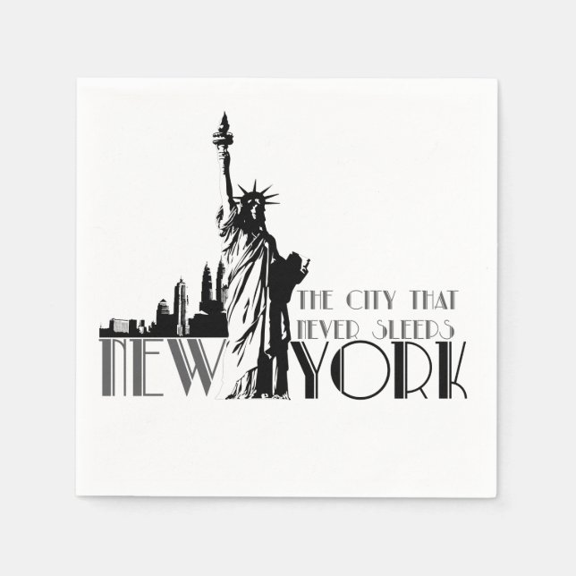 Serviette En Papier Aimer New York (Devant)