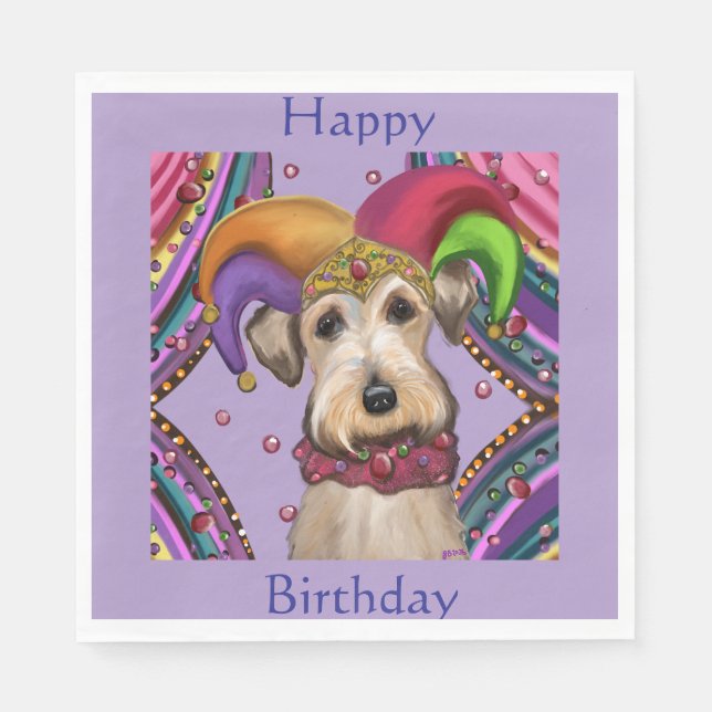 SERVIETTE EN PAPIER AIRDALE TERRIER  (Devant)