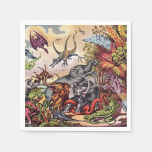 Serviette En Papier Aire de jeu préhistorique