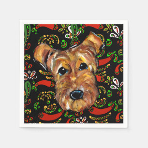 Serviette En Papier Airedale Terrier