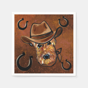 Serviette En Papier Airedale Terrier