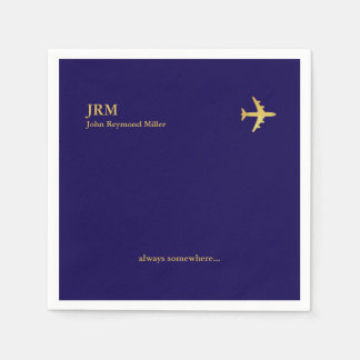 Serviette En Papier Airplane Airline Aviation Pilot Party