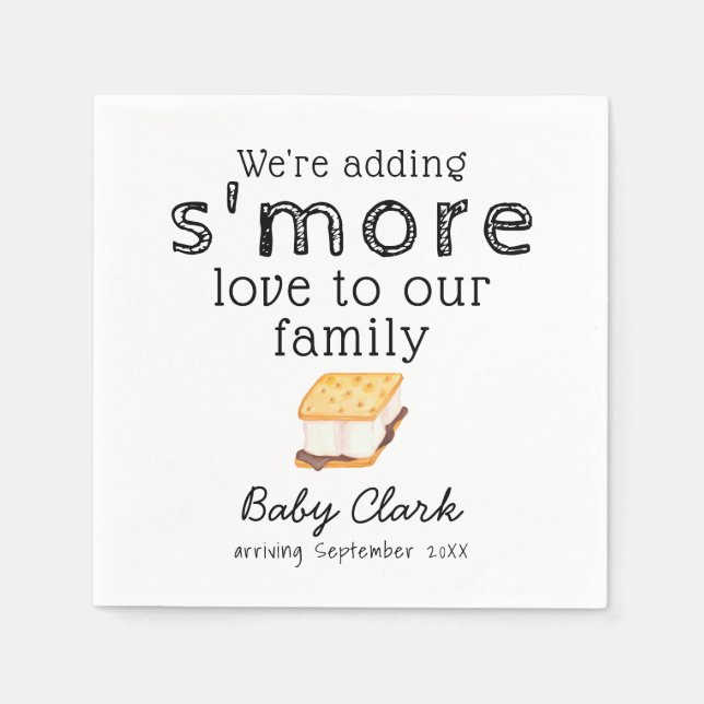 Serviette En Papier Ajout du Baby shower d'amour S'more (Devant)