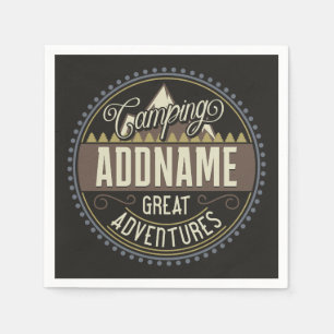Serviette En Papier AJOUT Personnalisé Family Camp Trip Camping Réunio