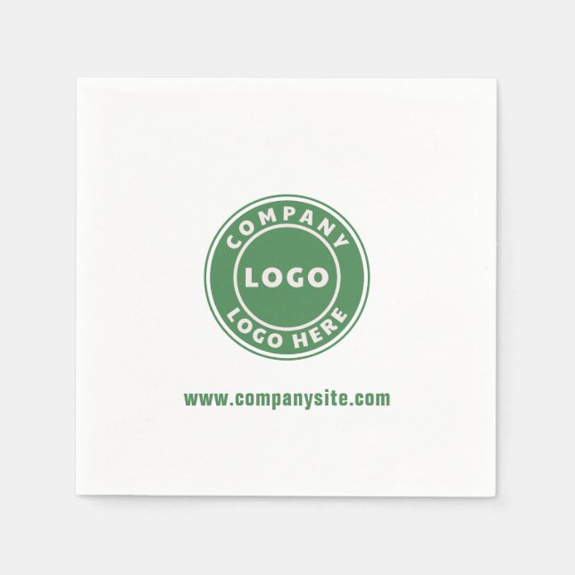 Serviette En Papier Ajouter Business Logo Website Corporate Office Pap (Devant)