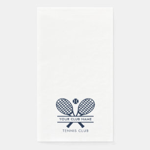 Serviette En Papier Ajouter le nom du club Tennis Team Navy Blue Logo