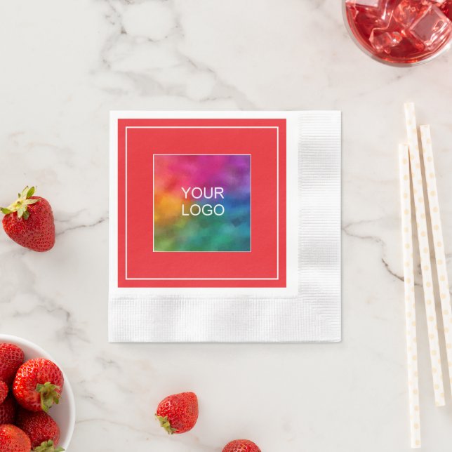 Serviette En Papier Ajouter Logo promotionnel Cocktail rouge Noël (En situation)