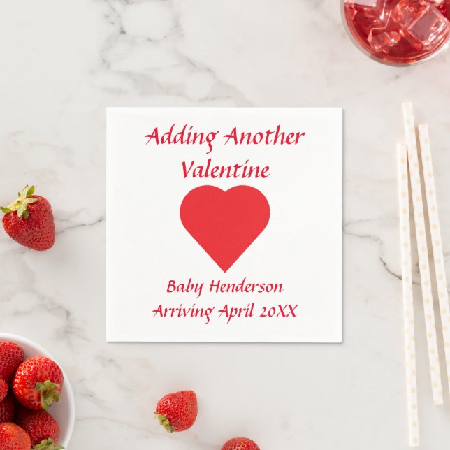 Serviette En Papier Ajouter un autre Valentin (En situation)