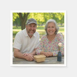 Serviette En Papier Ajouter une photo à la retraite Personnaliser