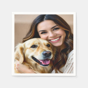 Serviette En Papier Ajouter une photo de Retriever doré Personnaliser