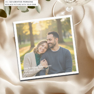 Serviette En Papier Ajouter une superposition de texte de photo pour l