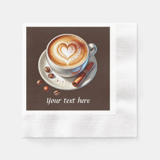 Serviette En Papier Ajouter votre café texte