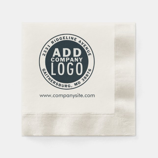 Serviette En Papier Ajouter votre logo d'entreprise Événement d'entrep (Devant)
