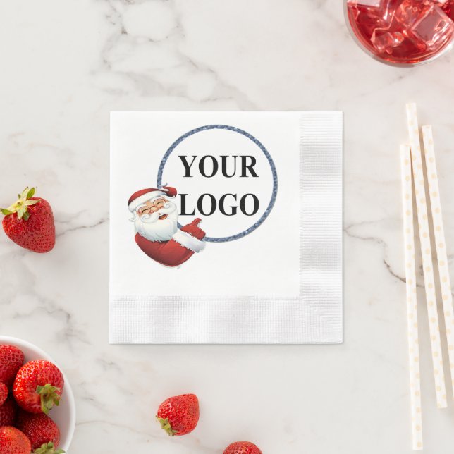 SERVIETTE EN PAPIER AJOUTER VOTRE LOGO ICI (En situation)